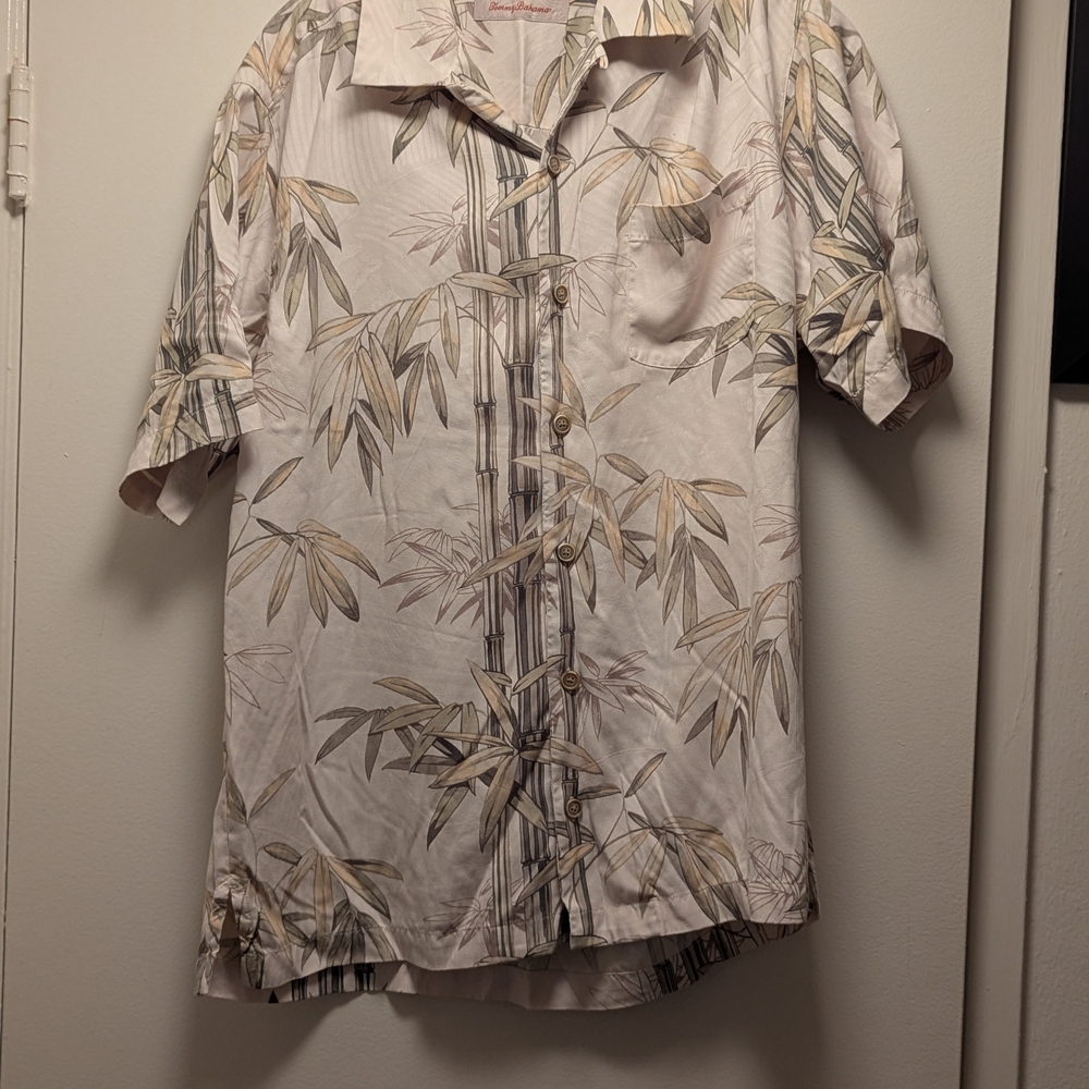 Tommy Bahama Beige Bamboo Print Shirt